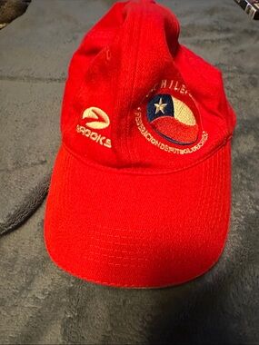 Brooks Red Baseball Cap with Chile Emblem